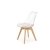 Krzesło K246 transparentne białe buk eskóra HALMAR